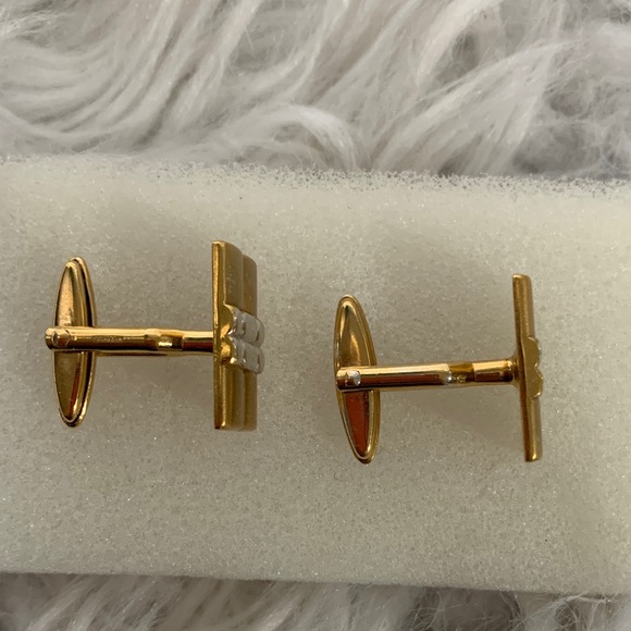 BALLY Cufflinks Gold/silvertone - Picture 4 of 9